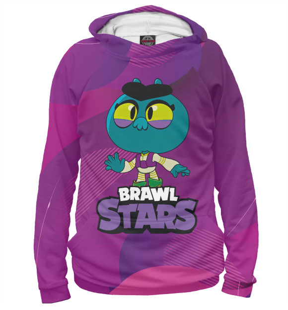 Мужское худи с изображением BrawlStars Eve Ева цвета Белый