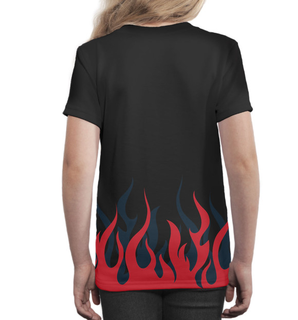 Футболка для девочек с изображением Пауэрлифтинг цвета Белый