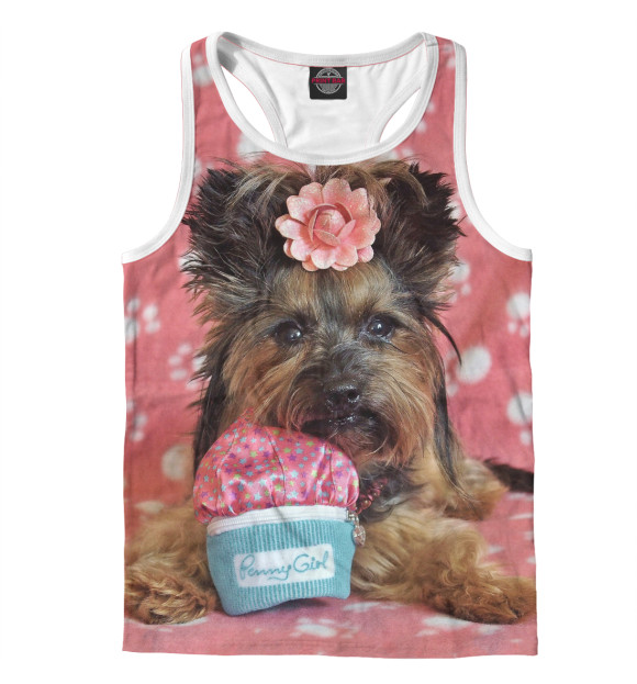 Мужская майка-борцовка с изображением Йорк цвета Белый