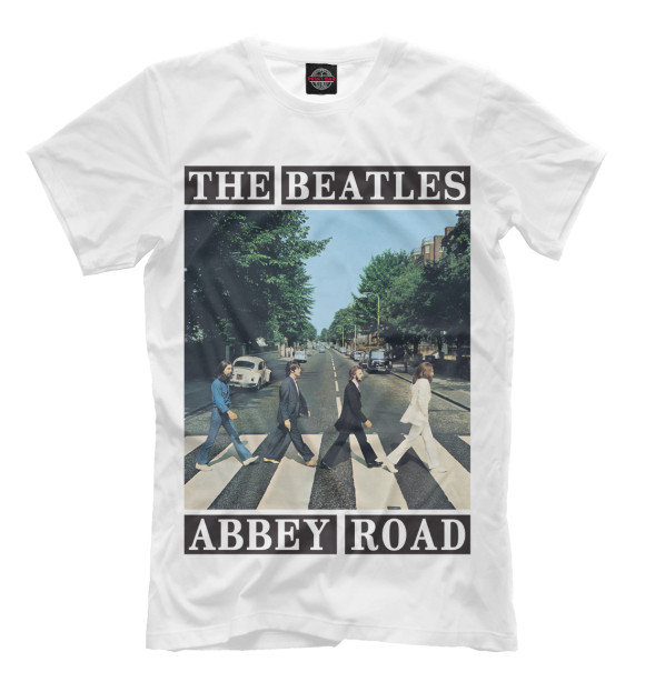 Мужская футболка с изображением The Beatles цвета Молочно-белый