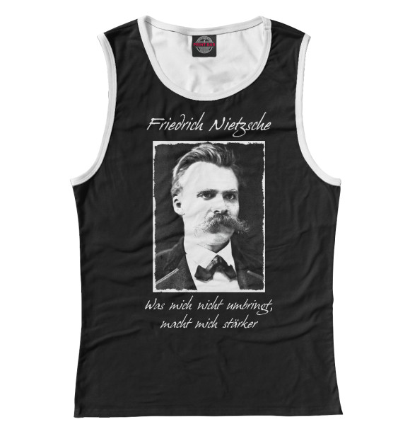 Майка для девочки с изображением Ницше цвета Белый