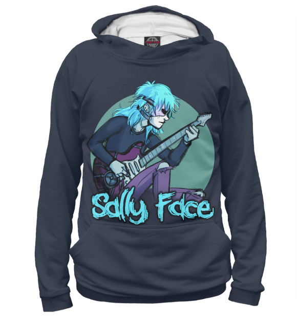 Худи для девочки с изображением Sally Face цвета Белый