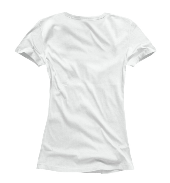 Женская футболка с изображением Юрий Гагарин цвета Белый
