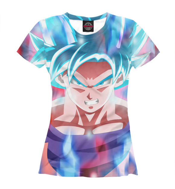 Женская футболка с изображением Гоку цвета Белый