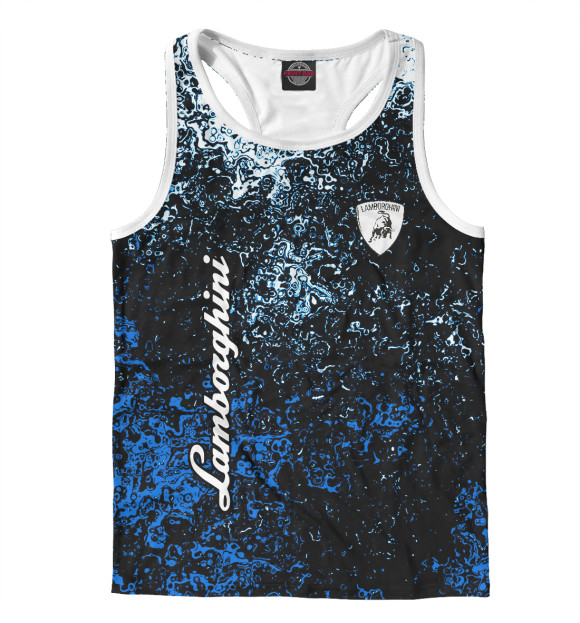 Мужская майка-борцовка с изображением Lamborghini цвета Белый