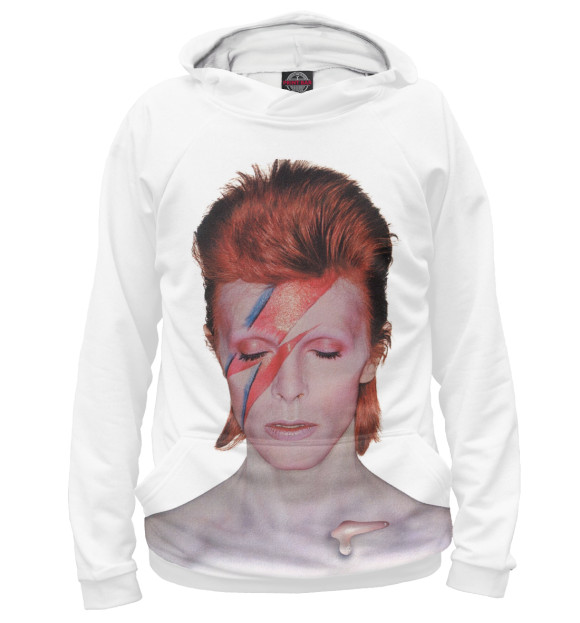 Мужское худи с изображением David Bowie цвета Белый
