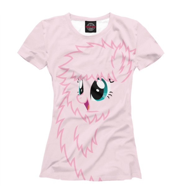 Женская футболка с изображением Fluffle Puff цвета Белый