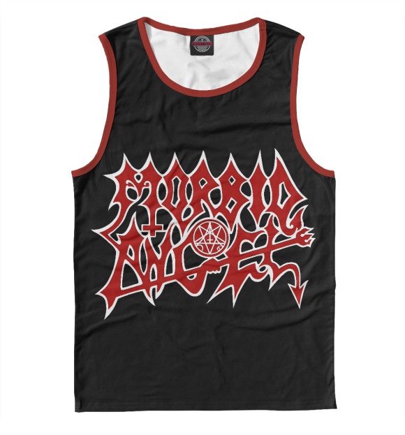 Майка для мальчика с притом Morbid Angel цвета Белый Майка для мальчика с изображением Morbid Angel цвета Белый