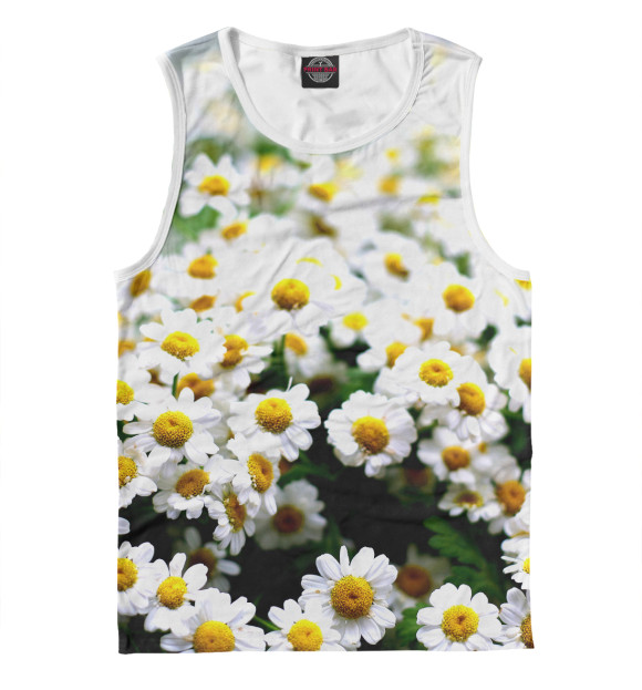 Майка для мальчика с изображением Цветок ромашки цвета Белый