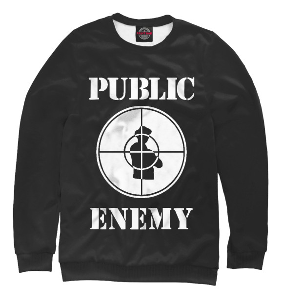 Женский свитшот с изображением Public Enemy цвета Белый