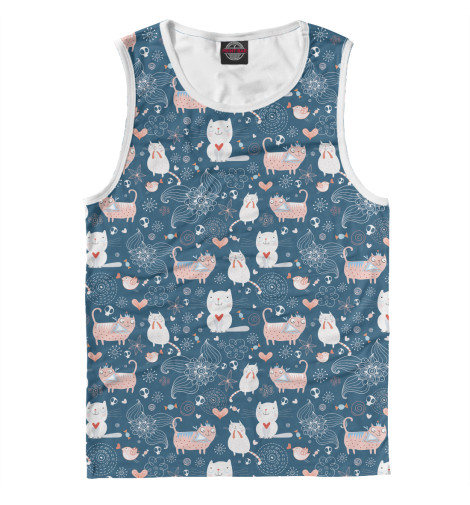 

Майки Print Bar, Белый, Забавные Коты