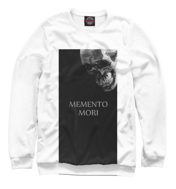 Свитшот для девочек с изображением MEMENTO MORI цвета Белый