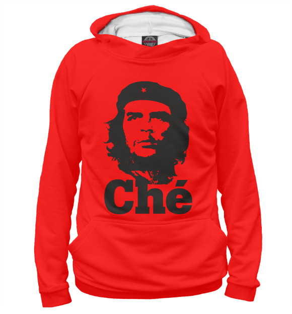 Мужское худи с изображением Че Гевара - Che цвета Белый