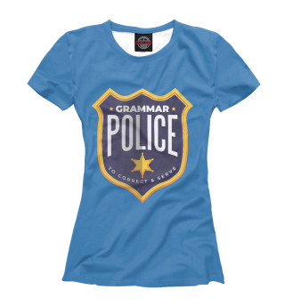 Женская футболка Grammar police
