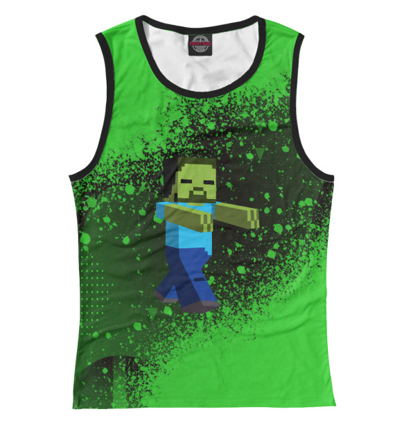 Майка для девочки с изображением Minecraft Online цвета Белый