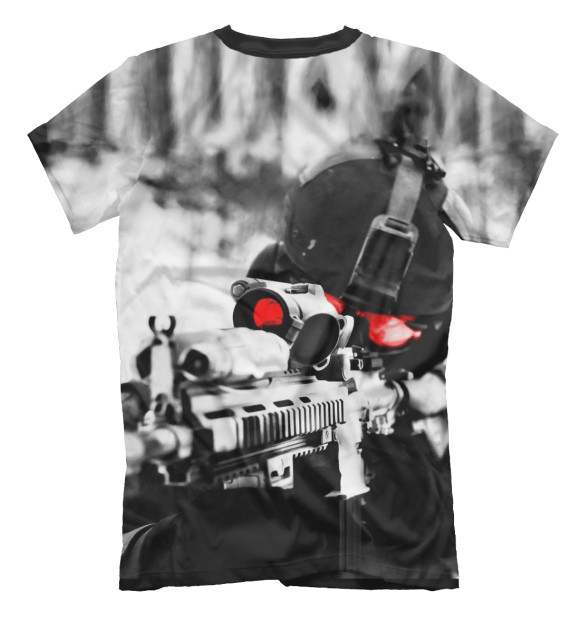 Мужская футболка с изображением Спецназ России цвета Белый