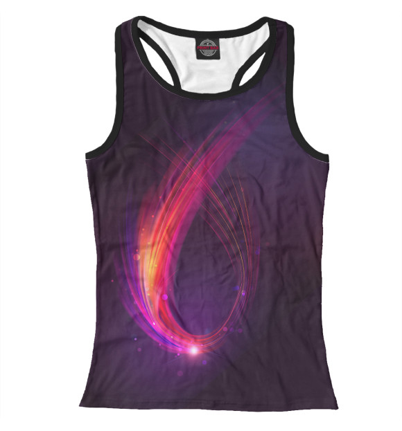 Женская майка-борцовка с изображением Abstraction цвета Белый