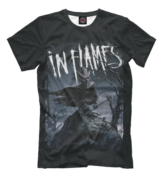 Мужская футболка с изображением In Flames цвета Черный