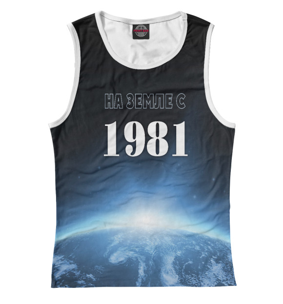 Майка для девочки с изображением На Земле с 1981 цвета Белый