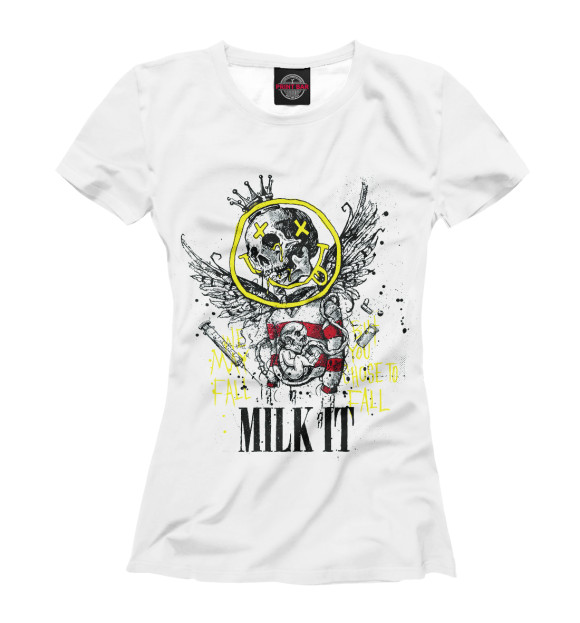 Женская футболка с изображением Nirvana Milk It цвета Белый