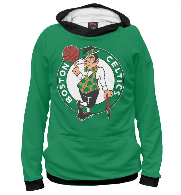 Худи для девочки с изображением Boston Celtics цвета Белый