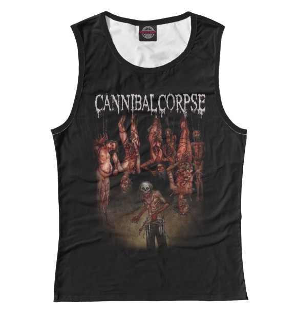 Майка для девочки с изображением Cannibal Corpse цвета Белый