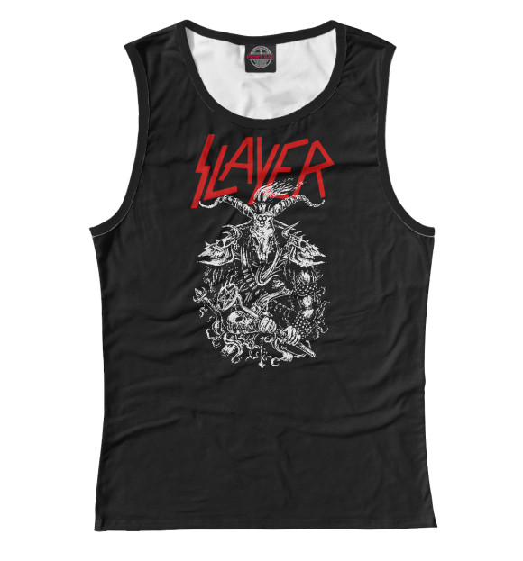Майка для девочки с изображением Slayer цвета Белый
