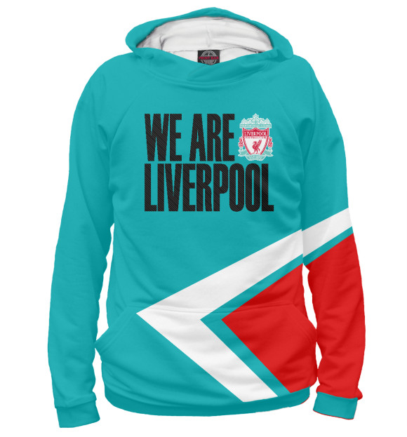Женское худи с изображением We Are Liverpool цвета Белый