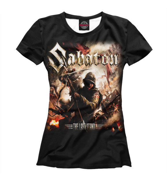 Женская футболка с изображением Sabaton цвета Белый