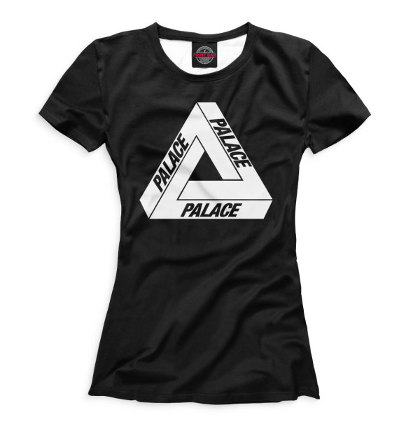 Женская футболка с изображением Palace цвета Белый