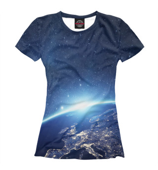 Женская футболка Земля из Космоса
