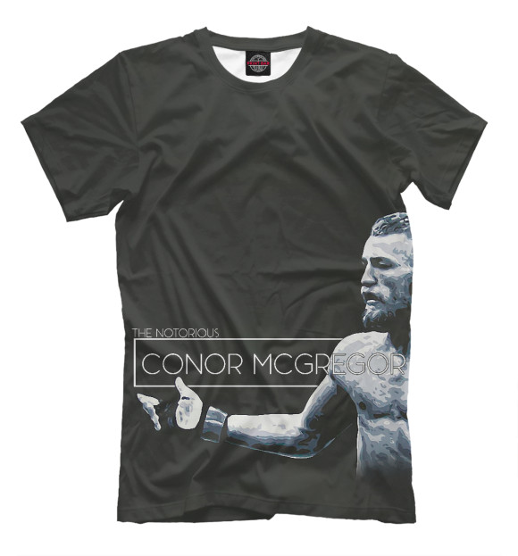 Мужская футболка с изображением Conor McGregor - The Notorious цвета Молочно-белый