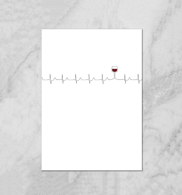 Плакат с изображением Wine lover цвета Белый