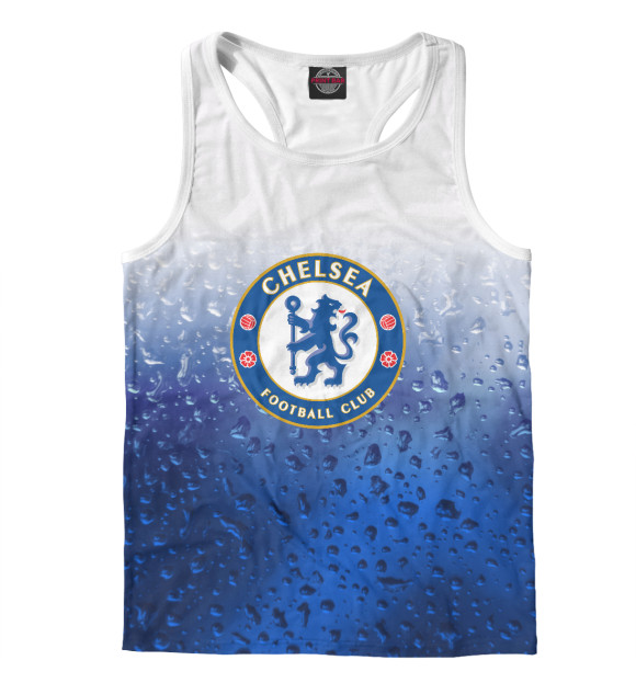 Мужская майка-борцовка с изображением Chelsea цвета Белый