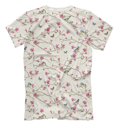 

Футболки Print Bar, Бежевый, Spring Birds