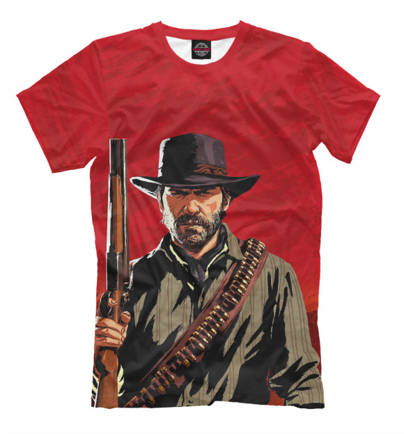 Мужская футболка с изображением Red Dead Redemption II цвета Молочно-белый