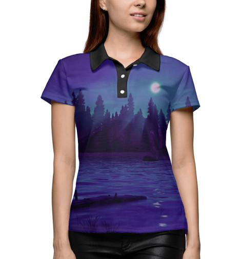 

Поло Print Bar, Белый, Firewatch