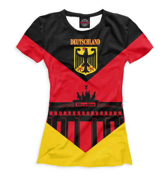 Женская футболка с изображением Берлин цвета Белый