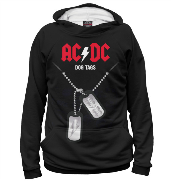 Худи для мальчика с изображением AC/DC цвета Белый