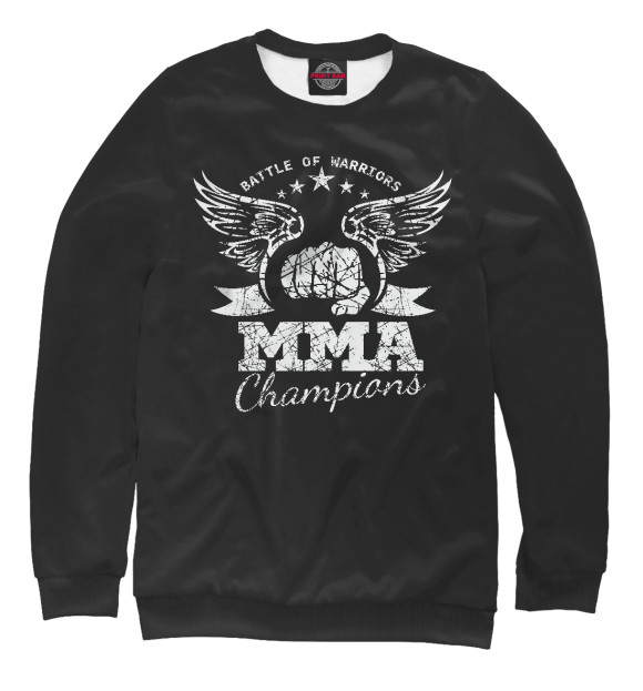Мужской свитшот с изображением MMA Champions цвета Белый