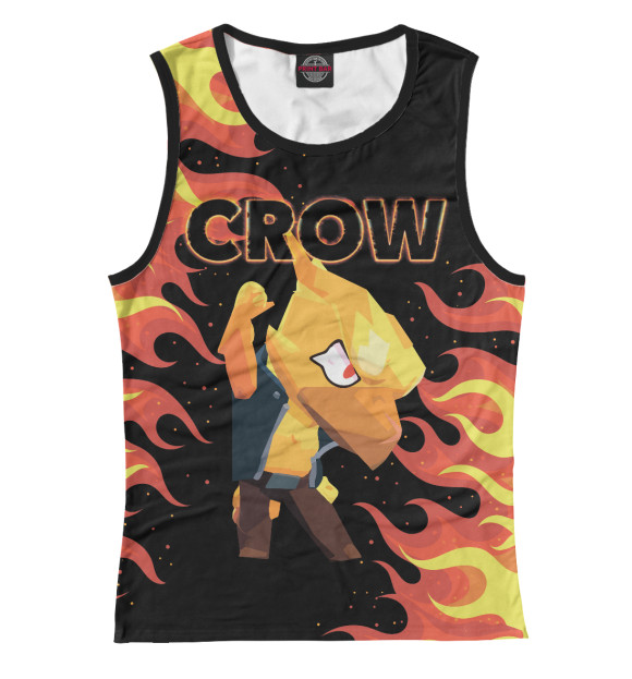 Майка для девочки с изображением Brawl Stars Crow цвета Белый