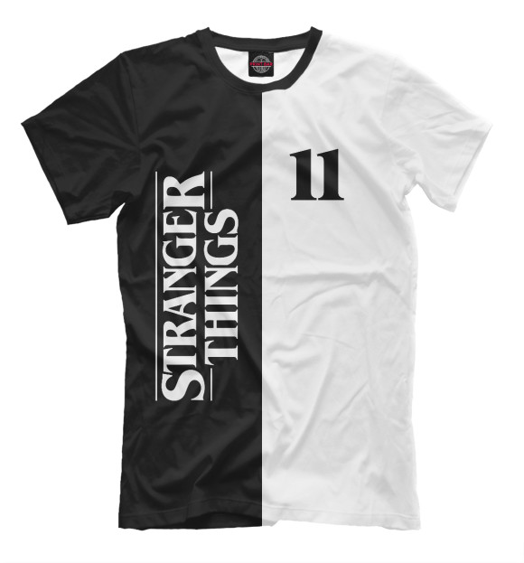 Мужская футболка с изображением Stranger Things Eleven цвета Белый