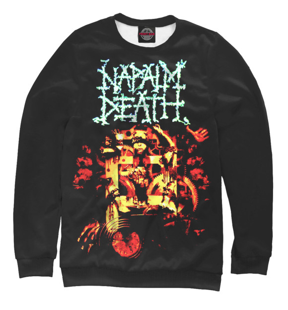 Свитшот для девочек с изображением Napalm Death цвета Белый