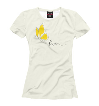 Женская футболка Бабочка с любовью