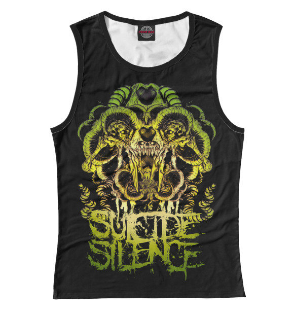 Майка для девочки с изображением Suicide Silence цвета Белый