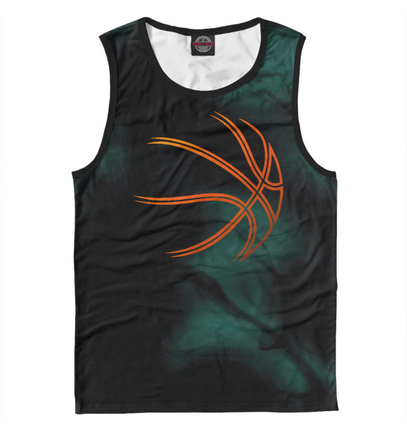 Мужская майка с изображением Basketball цвета Белый