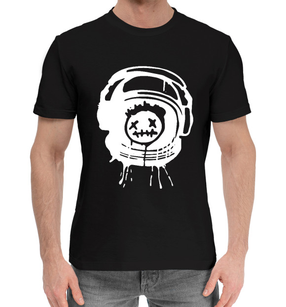 Мужская хлопковая футболка с изображением Fortnite x Travis Scott цвета Черный
