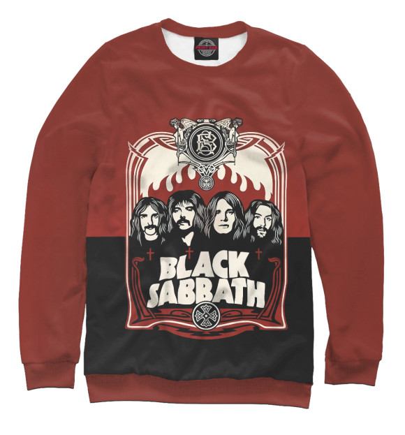 Свитшот для девочек с изображением Black Sabbath цвета Белый