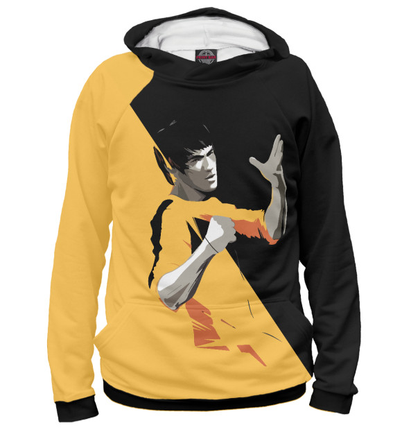 Худи для мальчика с изображением Bruce Lee (YB) цвета Белый