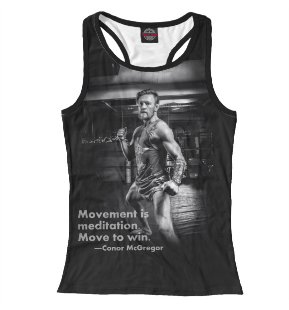Женская майка-борцовка с изображением Conor Anthony McGregor цвета Белый